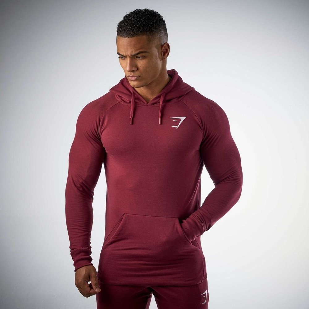 Men's Gymshark Maroon Ark Pullover Hoodie